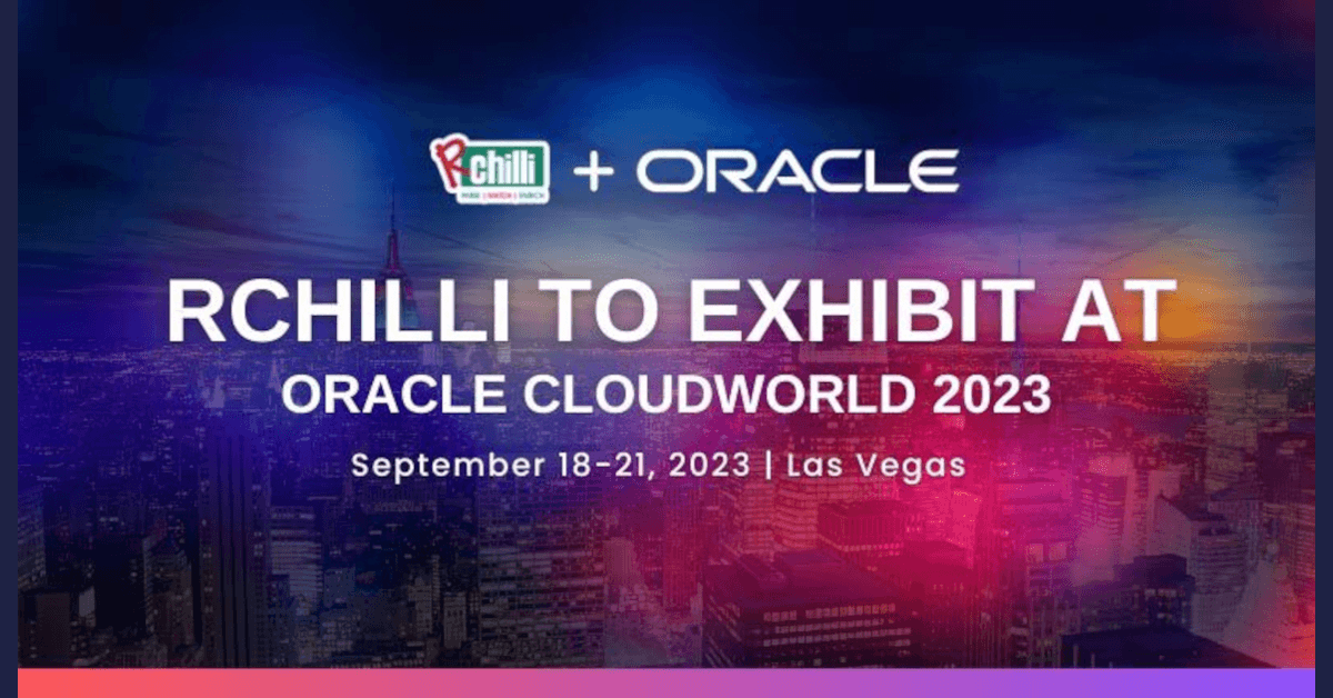 banner image for: RChilli exposera lors de l'Oracle CloudWorld 2023 à Las Vegas.